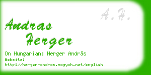 andras herger business card